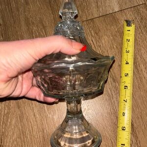 Vintage Northwood Glass Tiara Clear Candy Dish Lid Strawberry & Cable box m